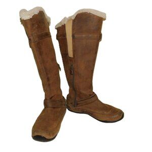 The North Face Brianna Leather Tall Brown Boots Size 8